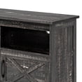 thumbnail image 6 of Uforic Farmhouse-Inspired TV Stand with Power Outlet, LED-Lit Media Console, Simplistic TV Cabinet for Living Room or Bedroom, Dark Rustic Oak, 59 Inch, 6 of 7