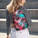 thumbnail image 5 of Disketp Psychedelic Hairless Cat Mochila de Lona Estampada, Mochila Escolar de Viaje Ligera para Estudiantes y Portátil-Small, 5 of 5