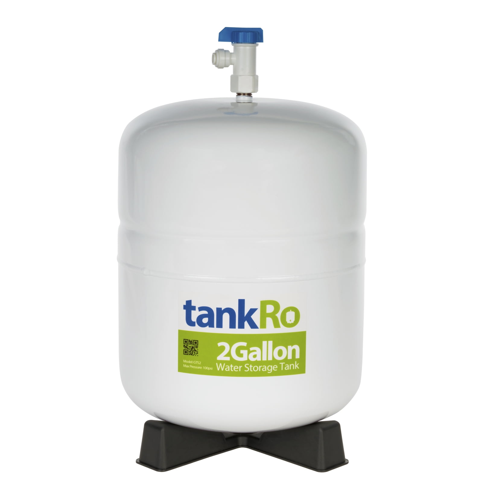 tankRO RO Water Filtration System Expansion Tank 2 Gallon Capacity Water Tank Compact