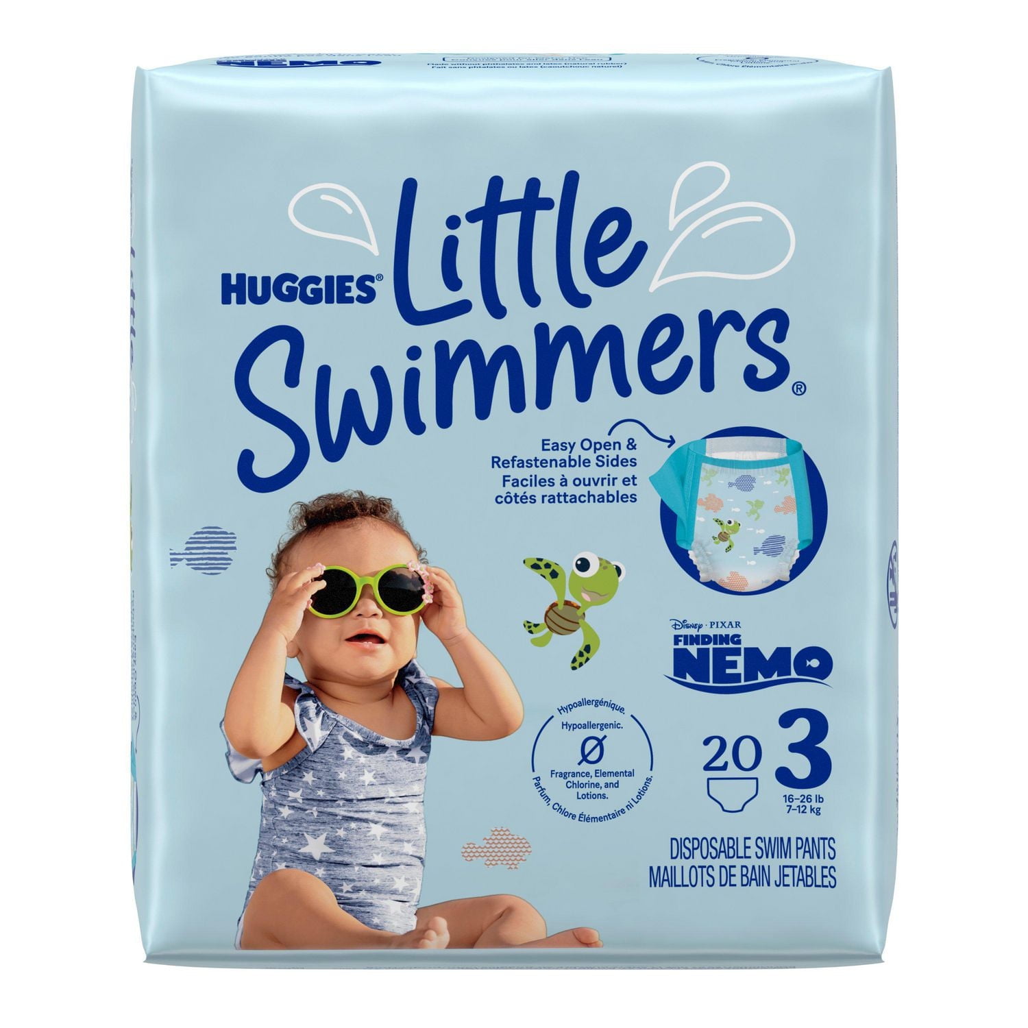 Huggies Little Swimmers Disposable Swim Diapers Ecom, Size 3-6, 40-34 Count