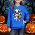 thumbnail image 5 of nerohusy Halloween Sweatshirts for Kids Girl Ghost Pumpkin Sweater Cute Spooky Coffee Graphic Pullover Shirts Pullover Warm Top Blue,9 Years, 5 of 9