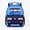 Blue Police Car, variant on Boy's Gir'ls Toddler School Backpack Age 2-5 Years Hedgehog Floral 13.5" Preschool Daypack, Large Capacity Kindergarten Bag with Side Mesh Holders