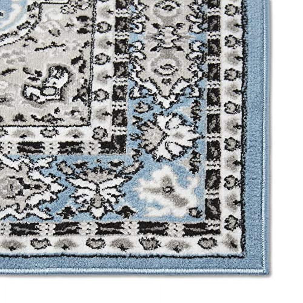 Home Dynamix Premium Sakarya Traditional Medallion Area Rug, Blue/Grey, 5'2"x7'4"