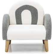 OLAKIDS Kids Sofa, Toddler Armchair with Solid Wooden Frame Anti-Tipping Design Plush Fabric, Upholstered Children Chair for Nursery Kindergarten Playroom Preschool, Gift for Boys Girls