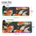 thumbnail image 3 of Fish Ink Painting Wireless Charging RGB Gaming Mouse Pad Large Keyboard Mat Rubber Base 13 Light Modes, 3 of 6