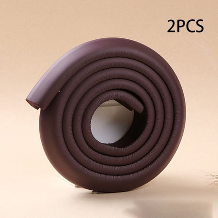 ACDANC 12Ft Edge Protector for Baby,Odorless & Waterproof Edge Protector with Adhesive Tape,Non-Toxic Baby Proof Edges,Wall Corner Protector & Desk Edge Cushion Brown