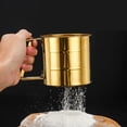 thumbnail image 3 of MasteelfCA Handheld Flour Sifter Creative Cup-type Sugar Sifter for Home Bakery (Golden), 3 of 7