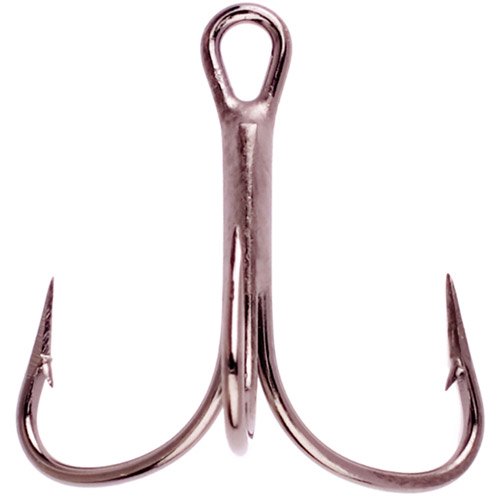 Eagle Claw LPS9492 Needlepoint 2X Kahle Treble Hook, Black, Size 2, 15