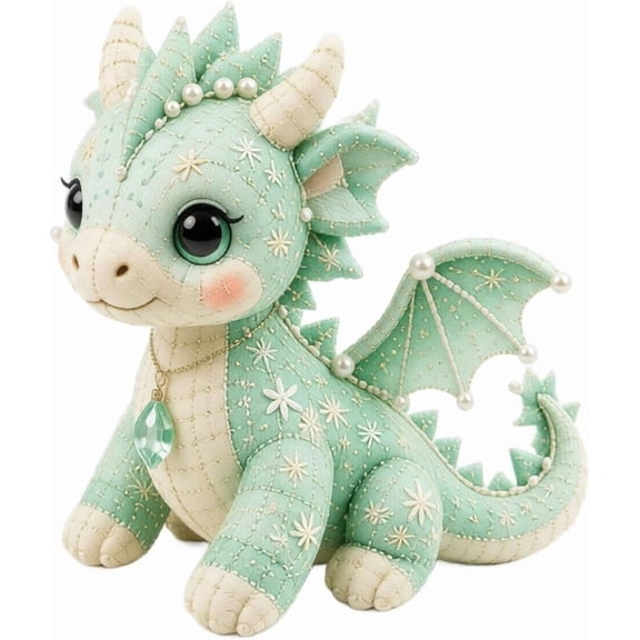 DIY Plush Animal Sewing Kit, Patchwork Craft Kit for Adults Beginners, Little Dragon Craft Kits for Adults, Arts and Crafts, Handmade Home Decor Gift