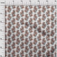 thumbnail image 3 of oneOone Polyester Lycra Brown Fabric Paisleys Craft Projects Decor Fabric Printed By The Yard 56 Inch Wide, 3 of 5