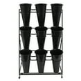 thumbnail image 4 of Flower Display Stand With Wheels, 3 Layers Plant Cart with 9PCS Buckets, Moving Flower Rack for Indoor, Outdoor Patio Garden, Living Room, Florist, 4 of 27