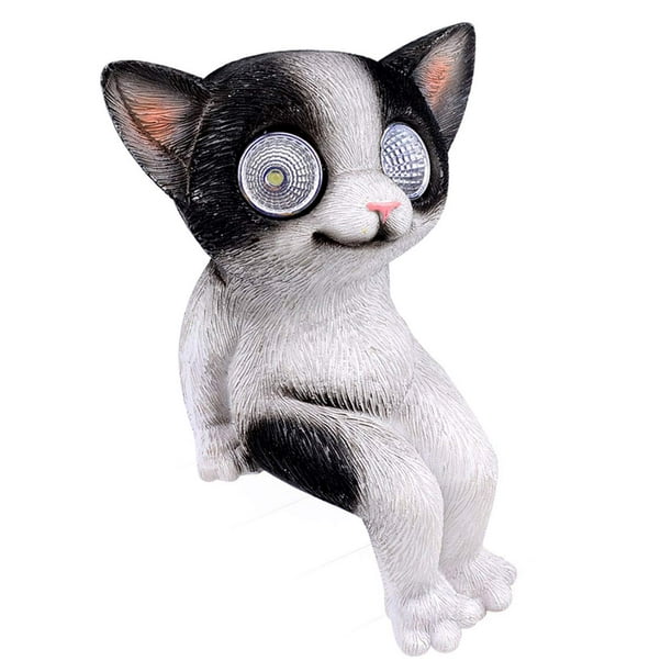 Solar Powered Cat Sitting Outdoor LED Garden Light Decor