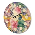thumbnail image 3 of Designart 'Floral Botanical Retro XV' Mid-Century Modern Wood Wall Clock, 3 of 5
