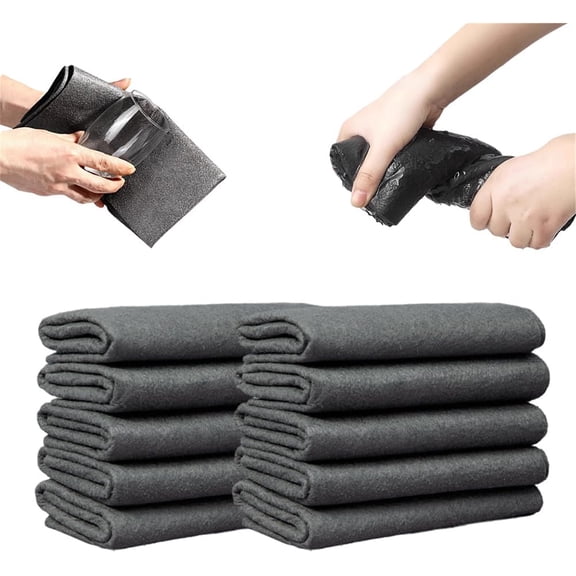 Thickened Magic Cleaning Cloth, 2025 Upgraded Multipurpose Cleaning Rag for Kitchen, Absorbent Microfiber Cleaning Cloth for Glass, Durable Streak Free Cloth for Office Workers (15pcs, 12x12 in)