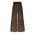 thumbnail image 4 of Plebaso Palazzo Pants for Women Casual Solid Color Elastic Waist Wide Leg Pants Women's Loose Full Length Pants, 4 of 4