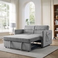 thumbnail image 5 of Onbeam Futon Sofa Bed with Pull Out Convertible Bed Sleeper Sofa Couch Adjustable Back Loveseat for Living Room - Grey, 5 of 9