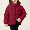 thumbnail image 2 of Abtuhar Children Fall Winter Hooded Casual Outerwear and Jackets Winter Reversible Lapel Padded Coat for 1‑15 Years, 2 of 5