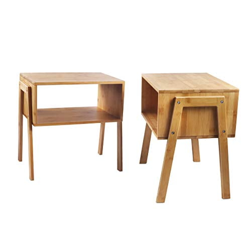 Our expansive bedside table collection provides the perfect bedroom complement. lasuavy bamboo nightstand stackable side table end table bedside tables for living room bedroom nursery room laundry room study room set of 2 natural