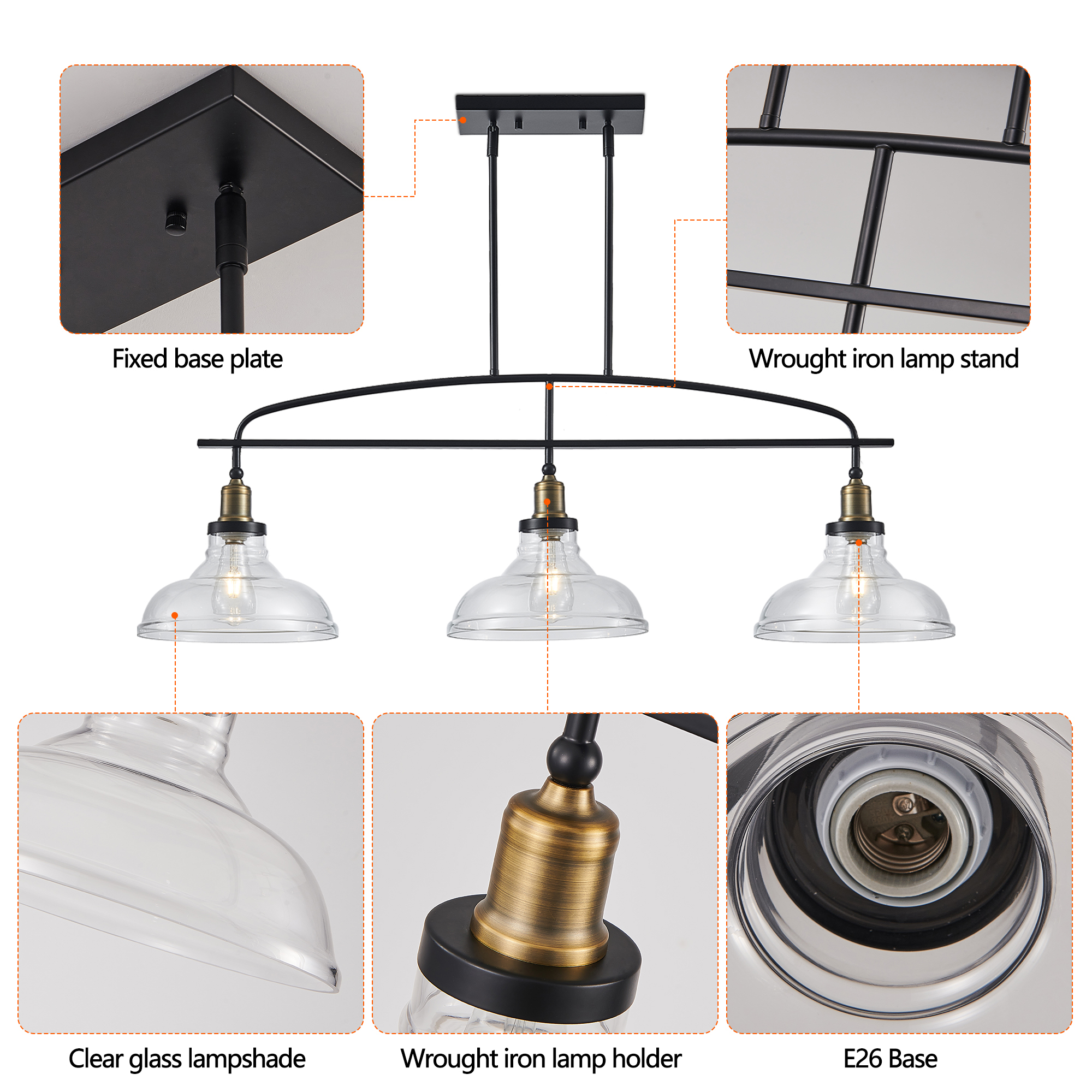 Special Light Fixture Ceiling,Minimalist Style Light for Ceiling for House,Without light source E26*3