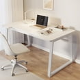 thumbnail image 6 of Computer Desk,31.5 Inch Small Office Desk for Bedroom Work,Student Study Writing Desk for Home Office,Frame：black/Board：teak, 6 of 10