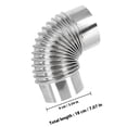 thumbnail image 2 of Nestingho Tuyau d'Échappement de Cheminée Coude Acier Inoxydable Ventilation Argent 1ensemble, 2 of 6