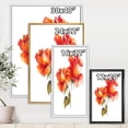 thumbnail image 3 of Two Blossoming Red Roses On White 16 in x 32 in Framed Painting Canvas Art Print, by Designart, 3 of 5