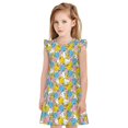 thumbnail image 1 of Balery Colorful Rubber Duck 1 Camisón de princesa para niñas, pijama de algodón con mangas abullonadas, suave y bonito.-Small, 1 of 6
