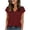 Wine Shirts for Women, variant on Pxxlle Cap Sleeve T Shirts for Women Summer Casual V Neck Beach Vacation Tshirt Solid Color Basic Tees Red XXL