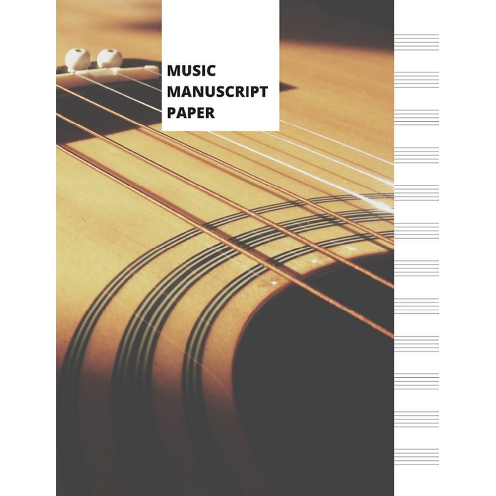Music Manuscript Paper Blank Sheet Music Notebook Guitar Walmart