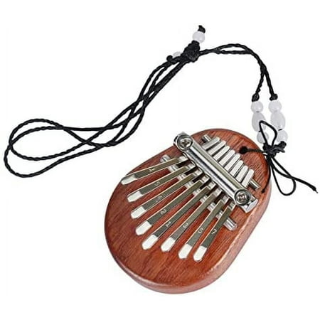 Mini Kalimba Thumb Piano 8 Keys Mini Finger Thumb Piano with Lanyard Chain Gifts for Kids and Beginners