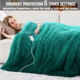 thumbnail image 6 of PMONPA Heated Blanket for Adult, Soft Faux Fur & Sherpa Electric Blanket, Fast-Heating with 10 Heating Levels & 5 Options Auto off, 51"x 61", New Green, 6 of 8