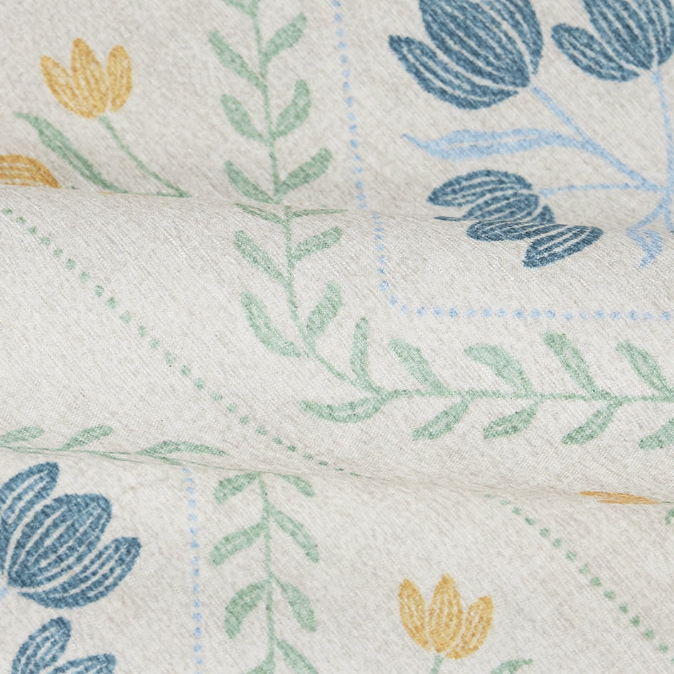 Better Homes & Gardens Soliel Floral Area Rug, Blue & Yellow, 5' x 8'', Recommended for Living Rooms and Bedrooms
