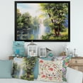 thumbnail image 3 of Designart 'Lake In The Forest Summer Day - Landscape' Lake House Framed Art Print, 3 of 4