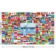 thumbnail image 2 of Banderín de poliéster de 71 x 44 pulgadas con países del mundo, 0 banderas nacionales, pancarta de bienvenida multicultural, cuerda de 20 pies para fiestas escolares, bares y eventos internacionales, 2 of 2