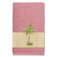 thumbnail image 3 of Authentic Hotel and Spa  Turkish Cotton Palm Tree Embroidered Tea Rose 3-piece Towel Set, 3 of 4