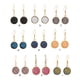 thumbnail image 4 of 1 par de pendientes colgantes chapados en Drusy, colgantes redondos, accesorios de joyería multicolor, regalos femeninos, decoraciones para Ropa, zapatos y accesorios Miscelánea Azul oscuro Minnieouse AP009627-05B, 4 of 6