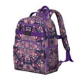 thumbnail image 2 of Vintage Retro Paisley Floral School Backpack Adjustable Padded Straps Chest Buckle Spacious Durable Bookbag For Elementary Student, 2 of 5