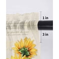 thumbnail image 6 of Sunflower Tier Curtains 24 Inch Length,Sheer Curtains for Bedroom Living Room Window Summer Botanical Bee Farmhouse Watercolor Rod Pocket Drapes Kitchen Curtains Small Half Window 27.5"x24" 2 Panels, 6 of 6