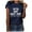 Navy, variant on Sister Aunt Great Aunt Shirts for Women Short Sleeve Tops Funny Letter Graphic Crwe Neck T Shirts Loose Fit Casual Summer Mom Tees Shirts Blouses Gray M