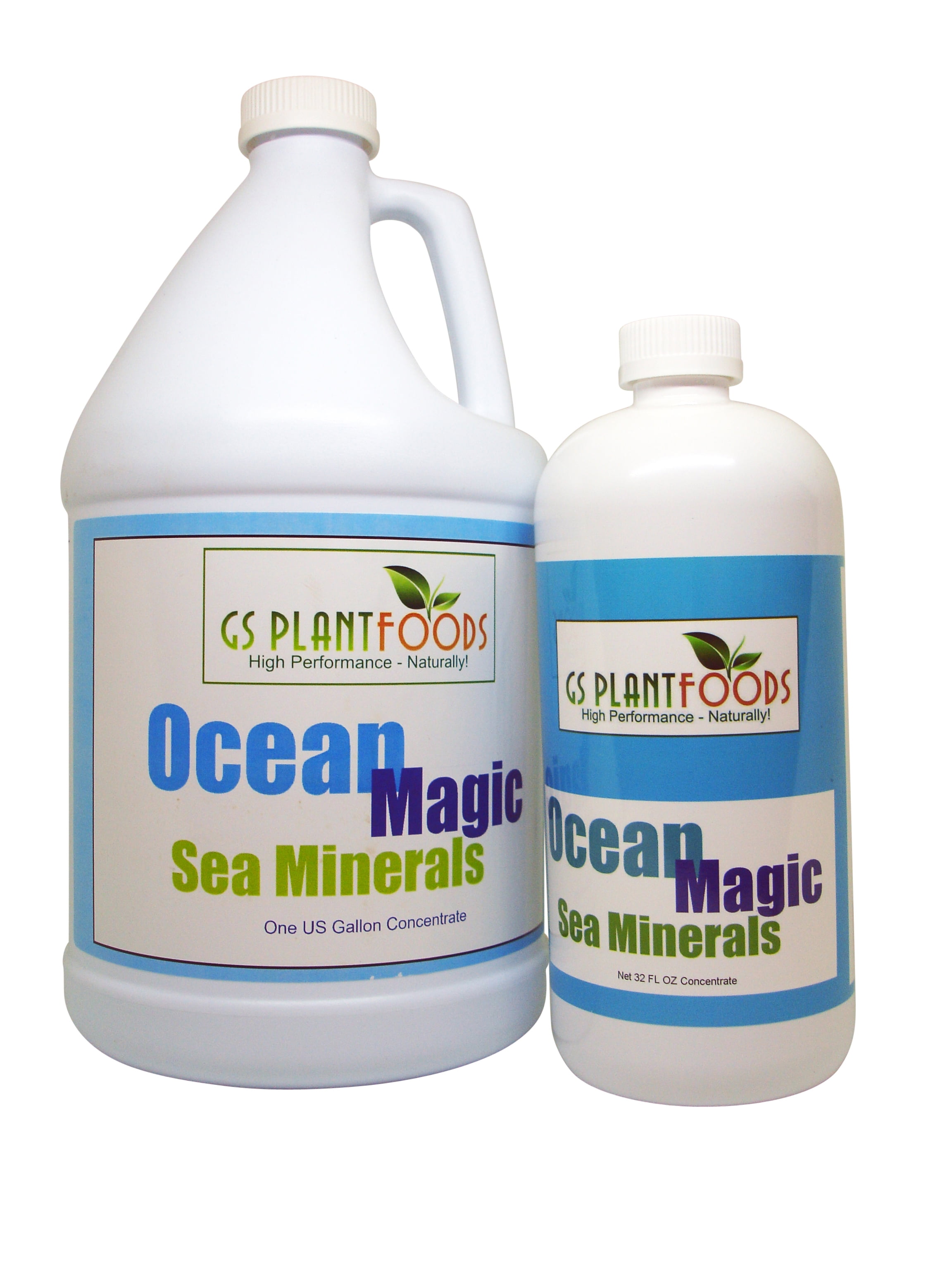 GS Plant Foods Ocean Magic Sea Minerals Fruits Organic Garden Plant Supplement Fertilizer, Soil Mineral Health Improvement, Water Based Spray - One Gallon