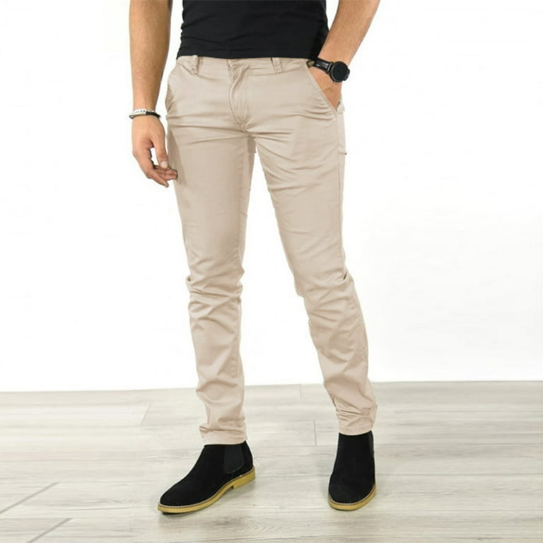 Noarlalf Khaki Pants Mens Chinos Pants Men Business Solid Noarlalf Khaki Pants Mens Chinos Pants Men Business Solid