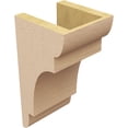 thumbnail image 5 of 6"W x 6"D x 12"H Wide New Brighton Rough Cedar Woodgrain TimberThane Corbel, Primed Tan, 5 of 6