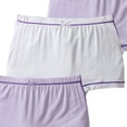 thumbnail image 4 of CYRBOKO Girls' Boxer Briefs 3 Pack, Soft Stretchy Cotton Breathable Girls Underwear Purple Size 7-8 T, 4 of 5