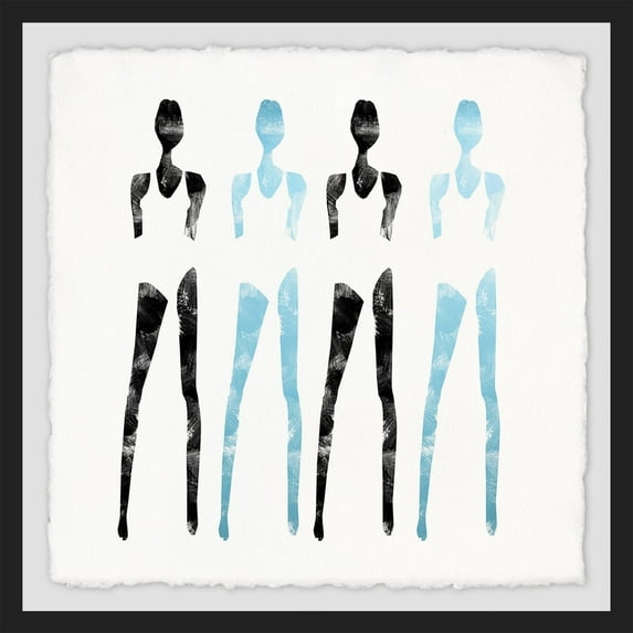 MARMONT HILL - Handmade White Swimsuits Framed Print 24 x 24