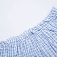 thumbnail image 5 of DHFJKG Women's Summer Shorts Casual 2026 Plaid Sexy Hot Pants Mid Rise Elastic Waist Bubble Shorts Beach Vacation Clothes Comfortable Bottoms, 5 of 8