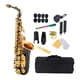 thumbnail image 2 of Saxofón alto en mi , clarinete con estuche de transporte, con almohadillas de saxofón, instrumento musical de latón para reuniones familiares, 2 of 6