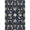 thumbnail image 3 of 3'x5' Navy Blue Hand Hooked UV Treated Traditional Floral Design Indoor Outdoor Rug, 3 of 3