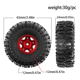thumbnail image 3 of Juego de 4 Ruedas de Metal Beadlock de 63 mm y 1,0 Pulgadas para Coche RC Crawler TRX4M SCX24 AX24 FCX24 1/18 1/24, Piezas de Actualización Rojas, 3 of 5