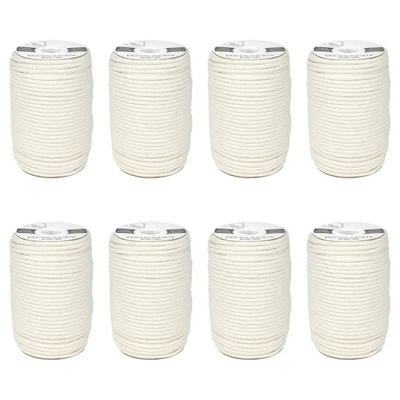 8 Pack: 4mm Natural Cotton Macrame Cord by Bead Landing