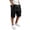 Black, variant on XDZJLR Big And Tall Men Cargo Shorts Summer Casual Solid Waffle Knit Shorts Lightweight Breathable Shorts With Pockets And Drawstring Hiking Shorts Black S